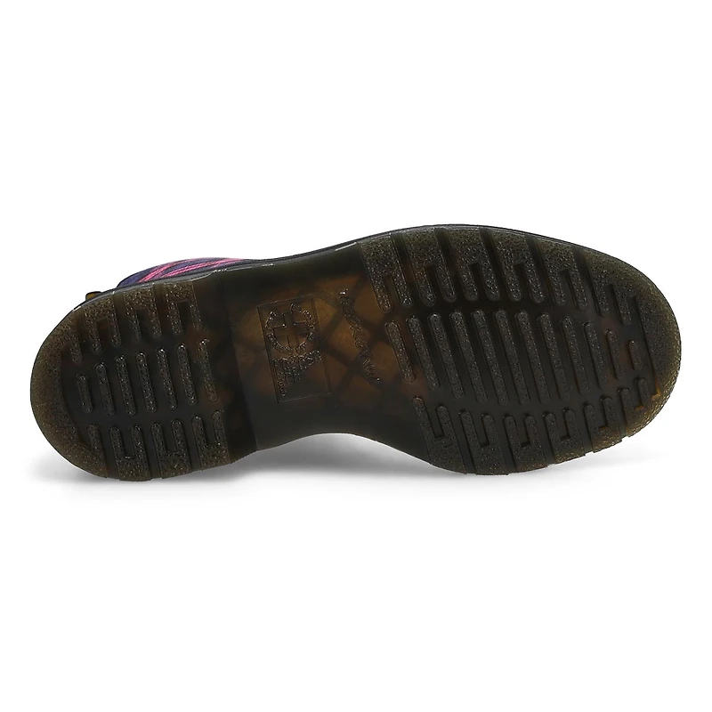 Botte à 8 œillets 1460 TARTAN, rose multi, femmes