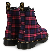Botte à 8 œillets 1460 TARTAN, rose multi, femmes