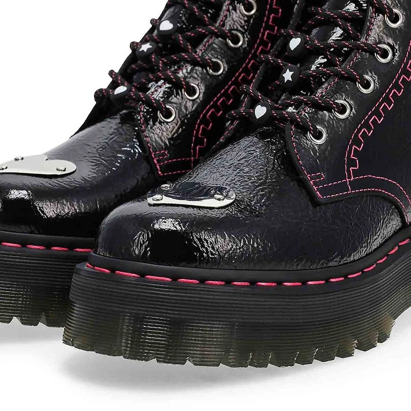 Women's Jadon Toe Plate 8-Eye Combat Boot - Black