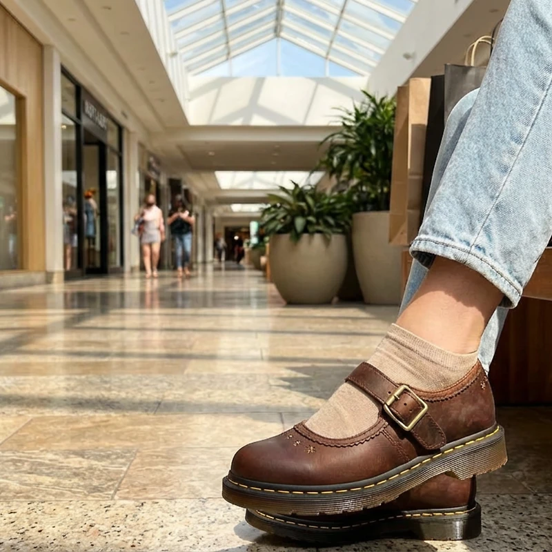 Women's New Mary Jane Casual Shoe - Dark Brown