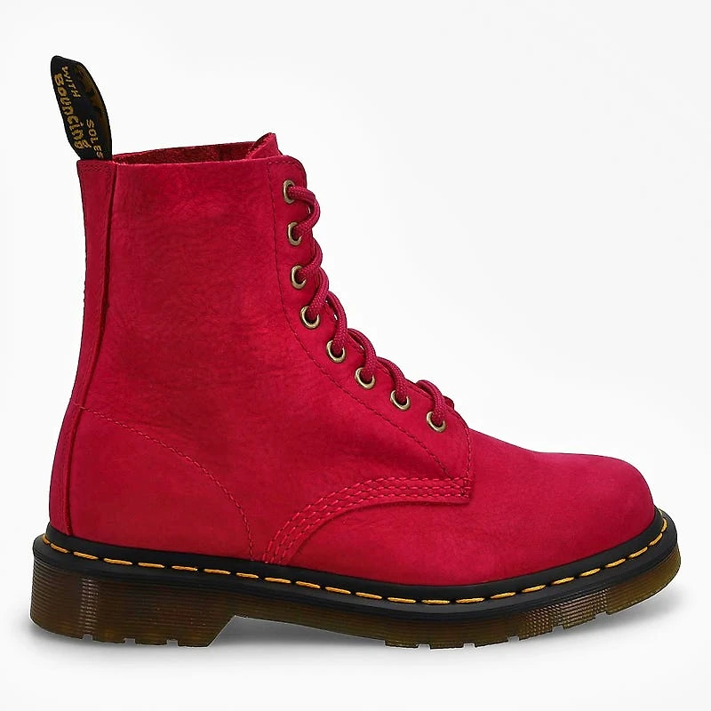 Bottes PASCAL à 8 œillets, cuir noir, femmes