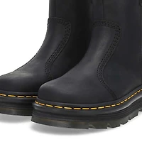 Unisex  ZebZag Rigger Pull On Casual Boot - Black