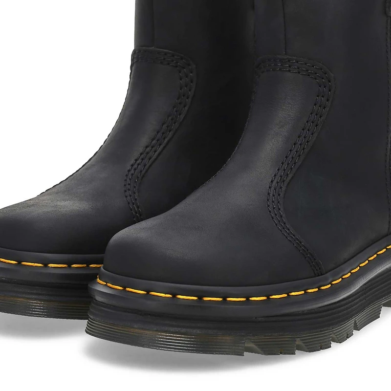 Unisex  ZebZag Rigger Pull On Casual Boot - Black