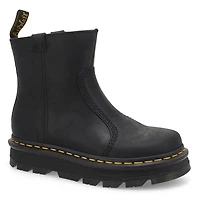 Unisex  ZebZag Rigger Pull On Casual Boot - Black