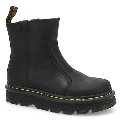 Unisex  ZebZag Rigger Pull On Casual Boot - Black