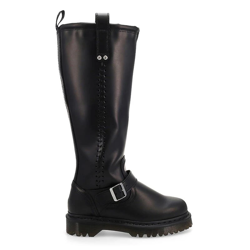 Women's Anistone Tall Biker Boot - Black