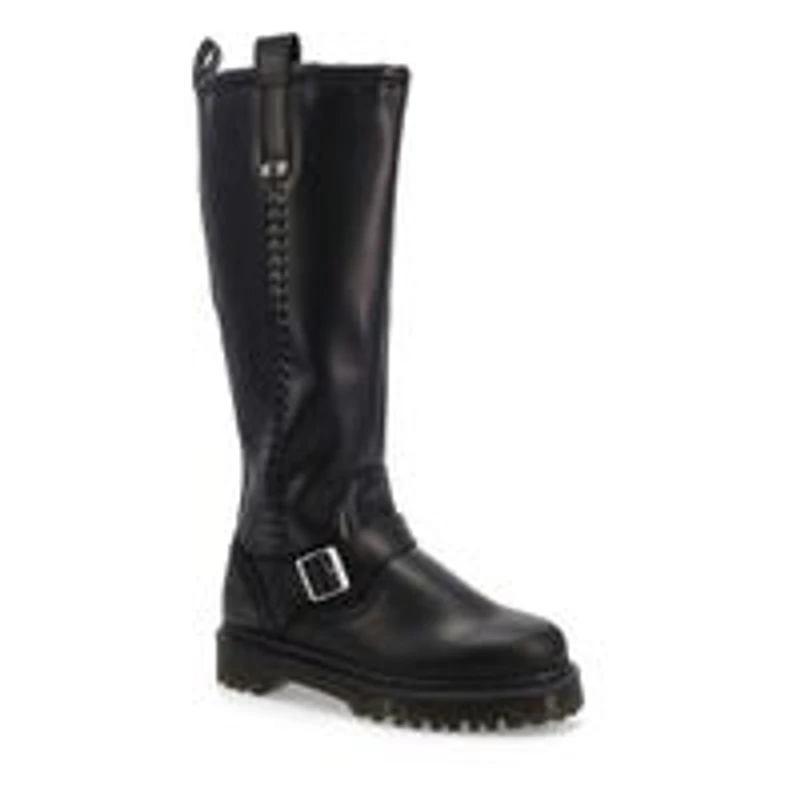 Botte moto à tige haute ANISTONE, noir, femmes