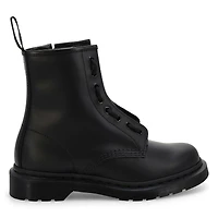 Unisex Pascal Zip Mono 8 Eye Boot - Black Smooth