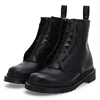 Unisex Pascal Zip Mono 8 Eye Boot - Black Smooth