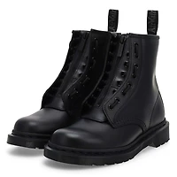 Unisex Pascal Zip Mono 8 Eye Boot - Black Smooth