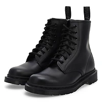 Unisex Pascal Zip Mono 8 Eye Boot - Black Smooth