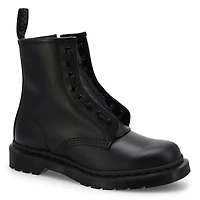 Unisex Pascal Zip Mono 8 Eye Boot - Black Smooth