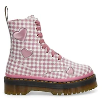 Botte militaire à 8 œillets JADON HEART, blanc/ros