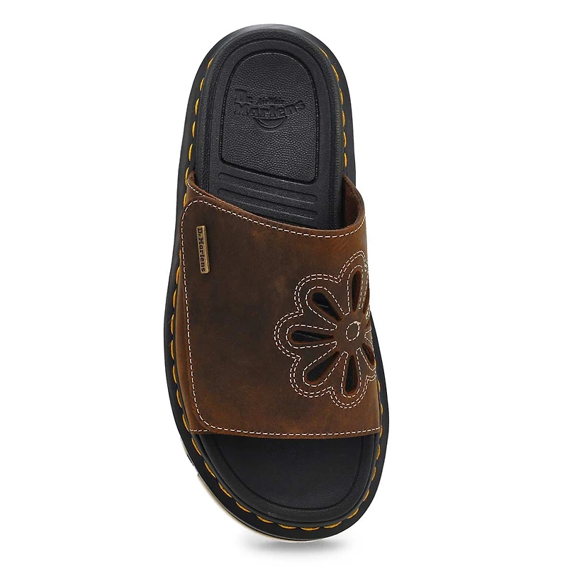 Women's  ZebZag Slide Sandal - Dark Brown