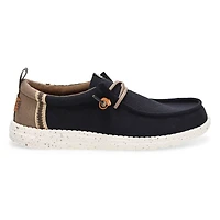 Men's Wally Craft Linen Casual Shoe - Black/Walnut