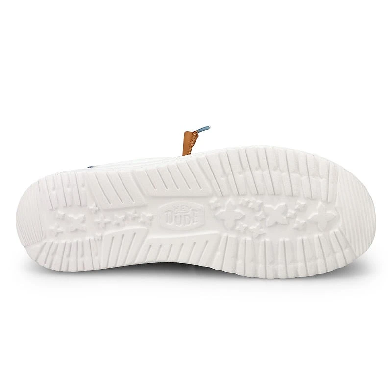 Men's Wally Summer Linen Casual Shoe - White/ Ston