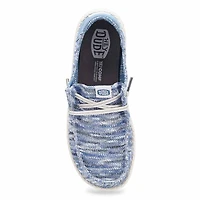 Wendy Knit Shimmer Casual Shoe - Light Blue/Multi