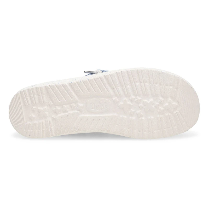 Wendy Knit Shimmer Casual Shoe - Light Blue/Multi