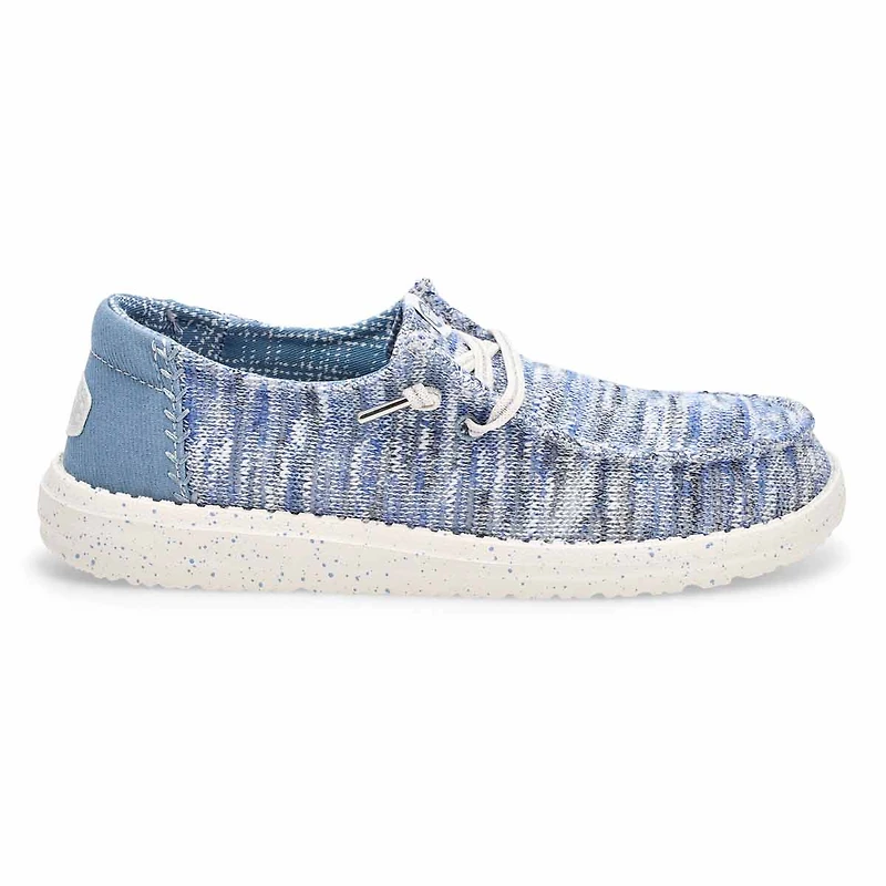Wendy Knit Shimmer Casual Shoe - Light Blue/Multi