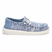 Wendy Knit Shimmer Casual Shoe - Light Blue/Multi