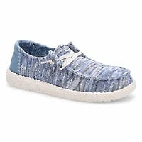 Wendy Knit Shimmer Casual Shoe - Light Blue/Multi