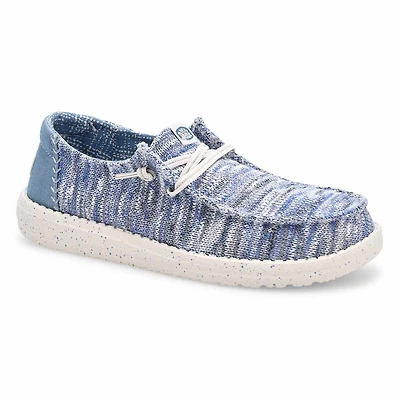 Wendy Knit Shimmer Casual Shoe - Light Blue/Multi