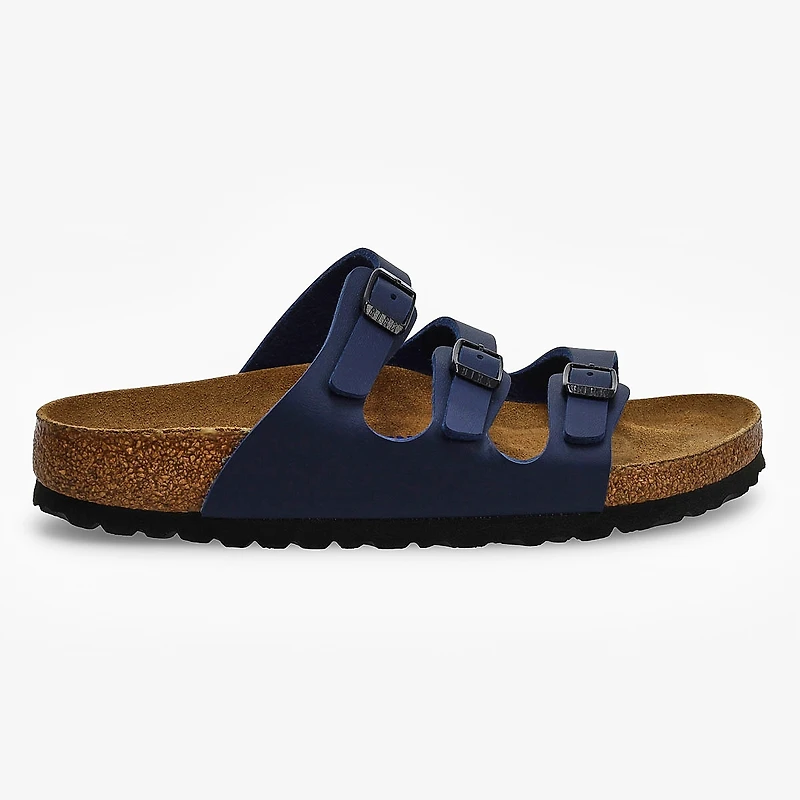 Sandale à 3 brides en Birko-Flor avec assise soupl