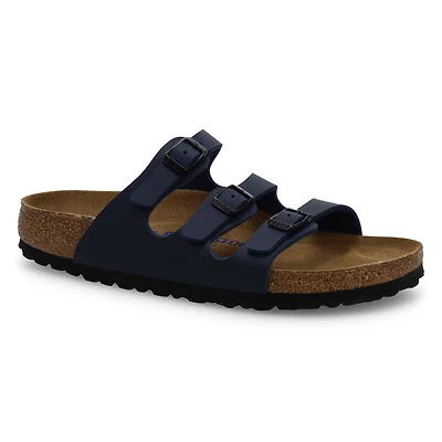 Sandale à 3 brides en Birko-Flor avec assise soupl