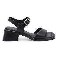 Women's Ines Casual Heeled Sandal - Black
