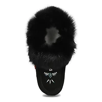 Women's 653L Rabbit Fur SoftMocs - Black