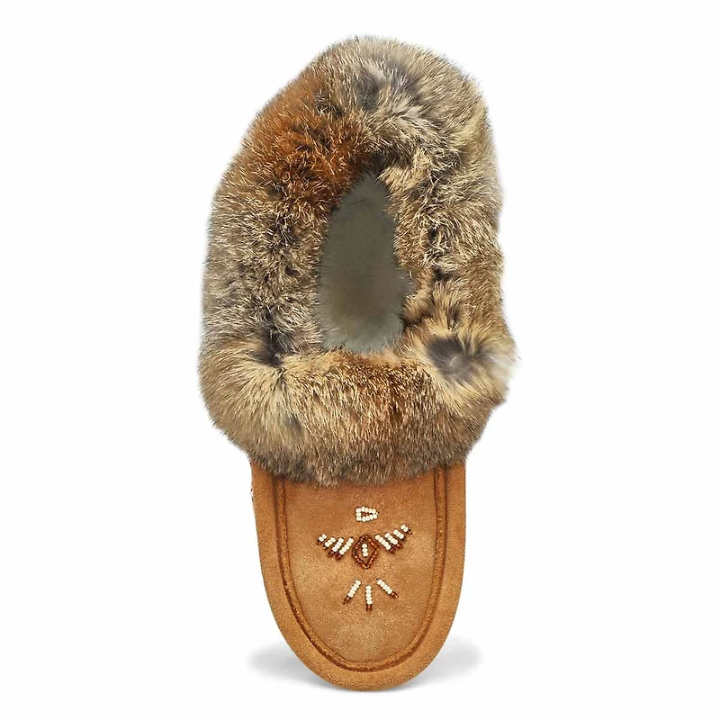 SoftMocs RABBIT, doublé en molleton, noir, femmes