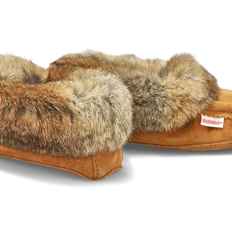 SoftMocs RABBIT, doublé en molleton, noir, femmes