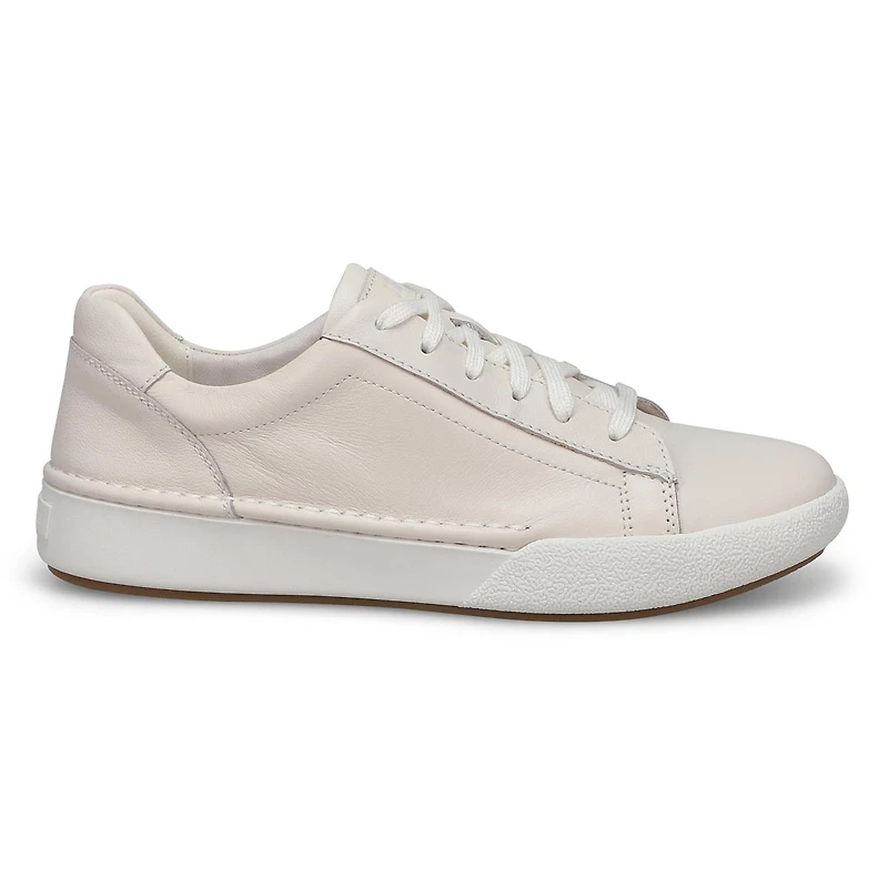 Baskets en cuir lacets CLAIRE 01, blanc, femmes
