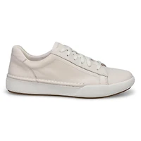 Baskets en cuir  lacets CLAIRE 01, blanc, femmes