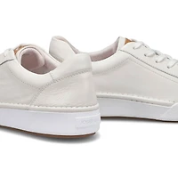 Baskets en cuir  lacets CLAIRE 01, blanc, femmes
