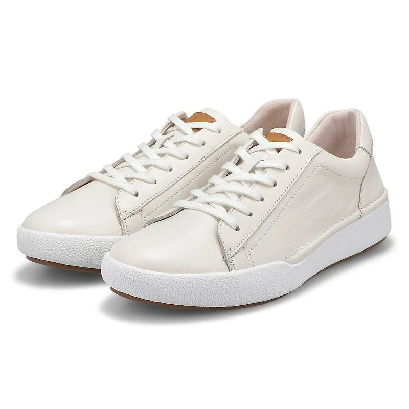 Baskets en cuir lacets CLAIRE 01, blanc, femmes