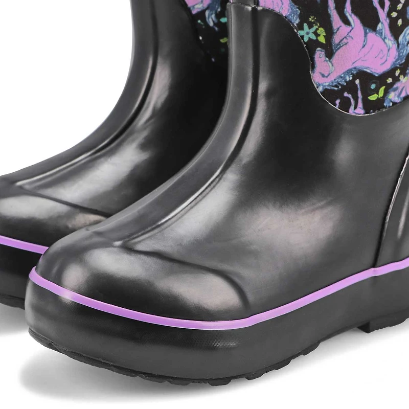 Botte CLASSIC II UNICORN AWESOME, noir, filles