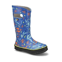 Boy's Dragons Rain Boot - Blue Mlti