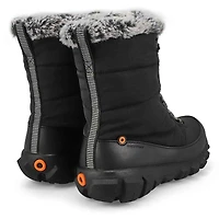 Women's Cedar Quilt Lace Waterproof Boot - Black