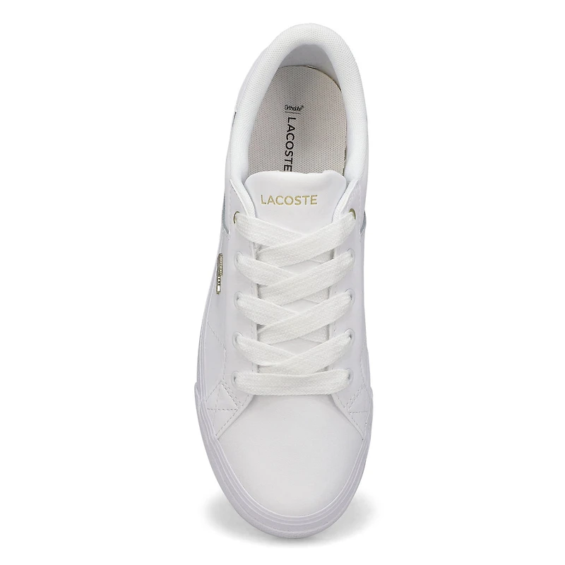 Women's  Ziane Platform Leather Sneaker - White/Go