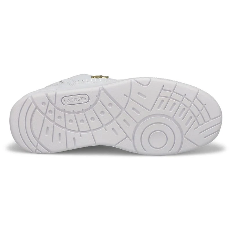 Women's T-Clip Lace Up Fashion Sneaker - White/Gol