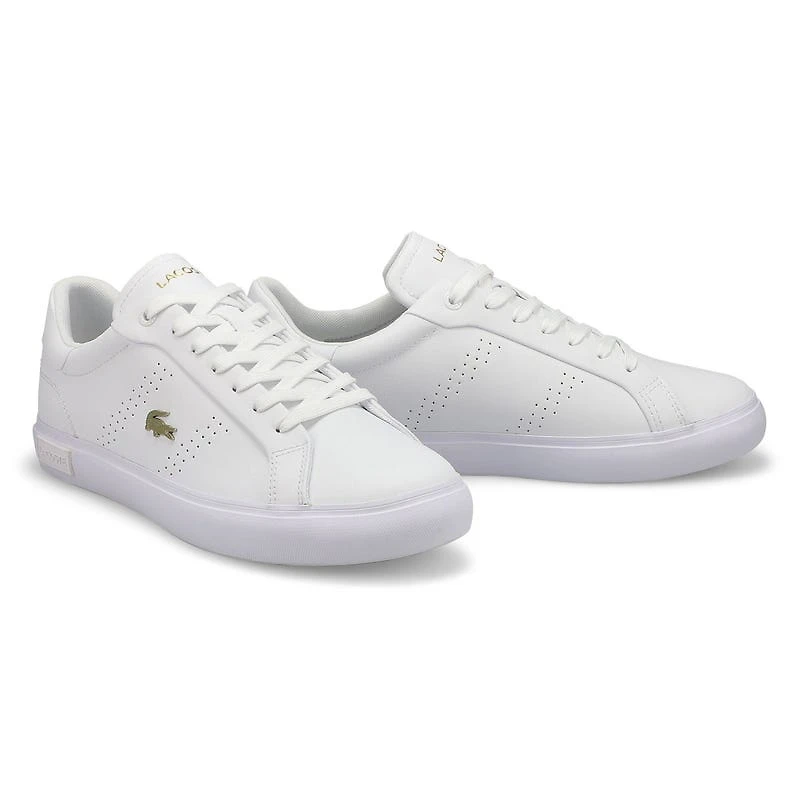Women's Powercourt 2.0 Leather Sneaker - White/Gol