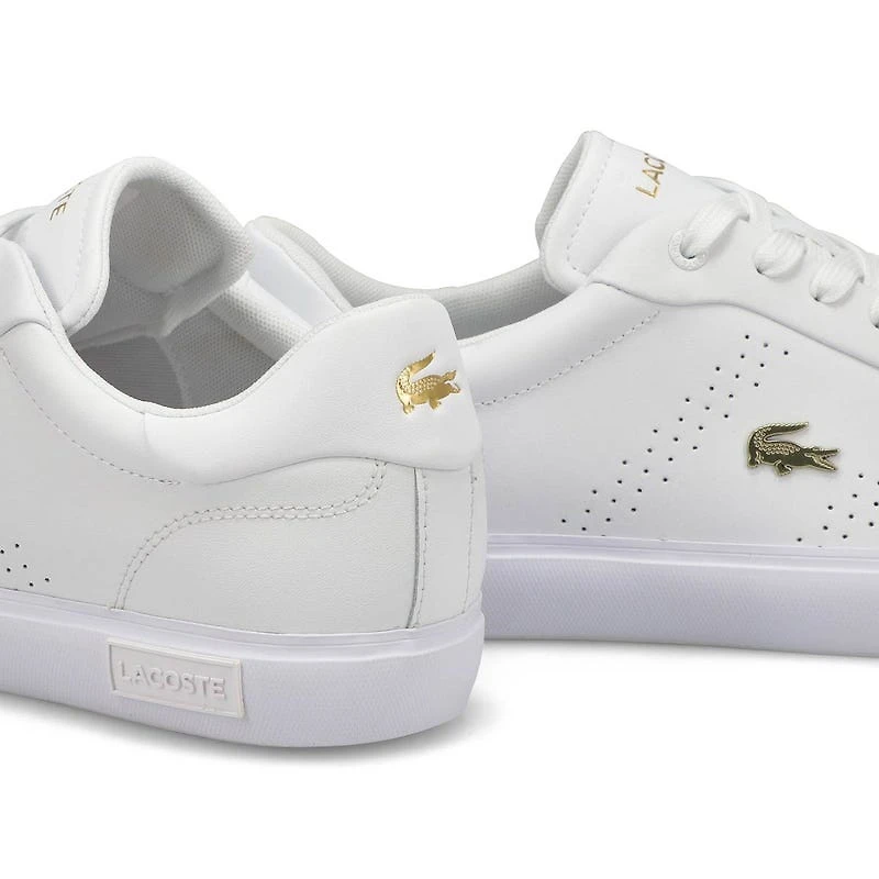 Women's Powercourt 2.0 Leather Sneaker - White/Gol