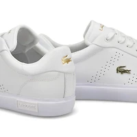 Women's Powercourt 2.0 Leather Sneaker - White/Gol
