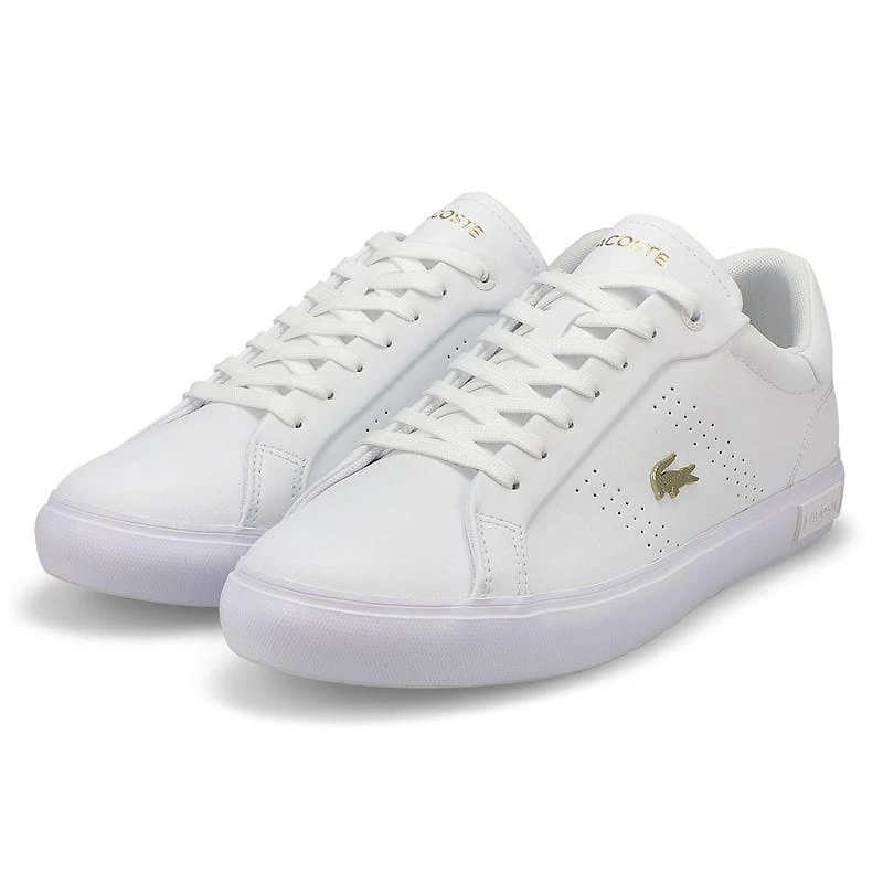 Women's Powercourt 2.0 Leather Sneaker - White/Gol