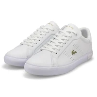 Women's Powercourt 2.0 Leather Sneaker - White/Gol