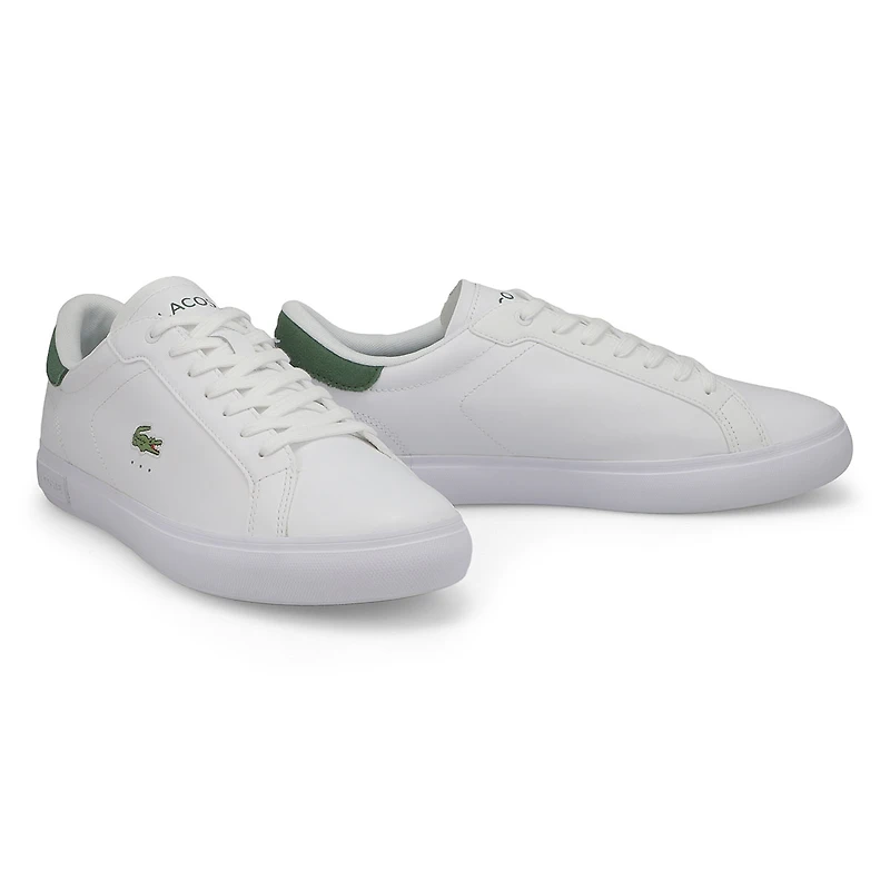 Men's Powercourt Leather Sneaker - White/Navy/Red