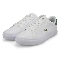 Men's Powercourt Leather Sneaker - White/Navy/Red