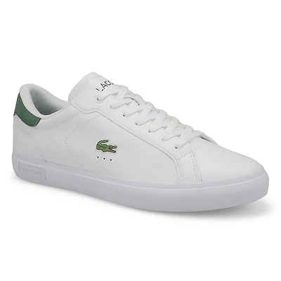 Men's Powercourt Leather Sneaker - White/Navy/Red