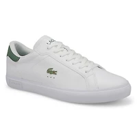 Men's Powercourt Leather Sneaker - White/Navy/Red